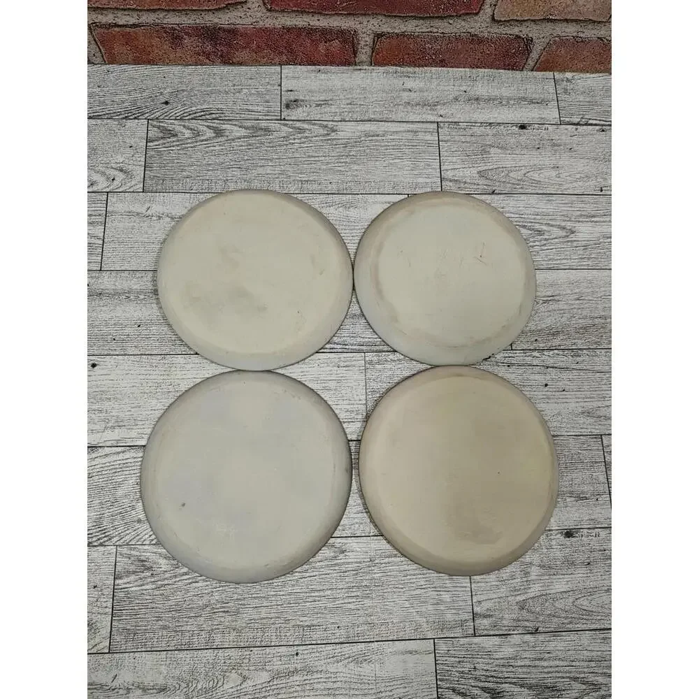 Embossed Cultural 3D Design Clay Plates Native American Indian Pottery Set of 4